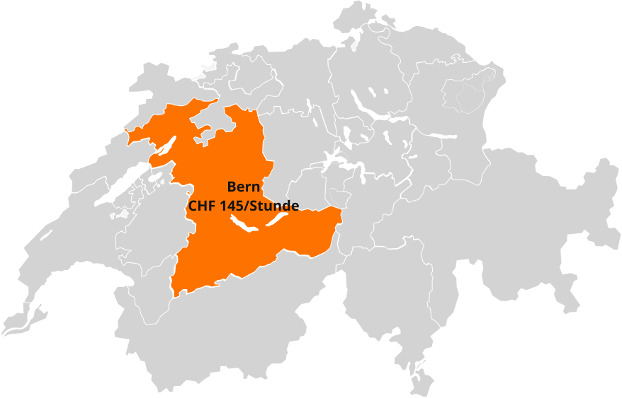 Kanton Bern auf der Schweizer Karte