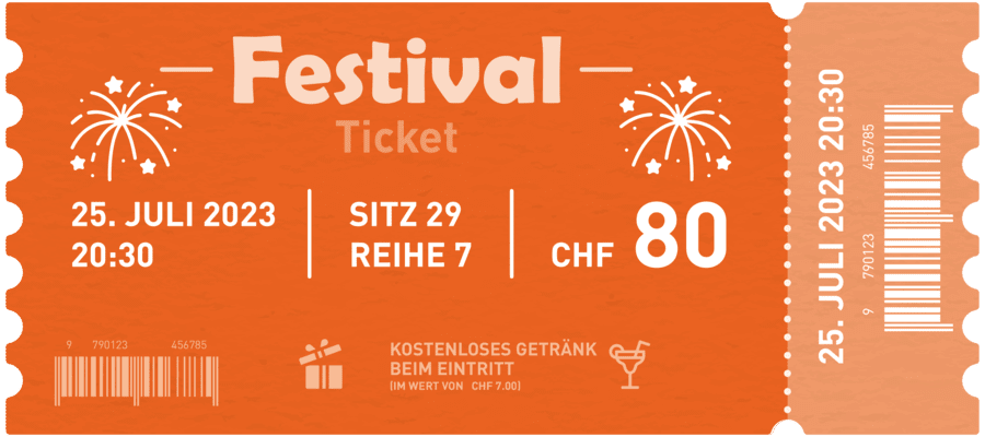 Ticket Festival inklusive Freigetränk