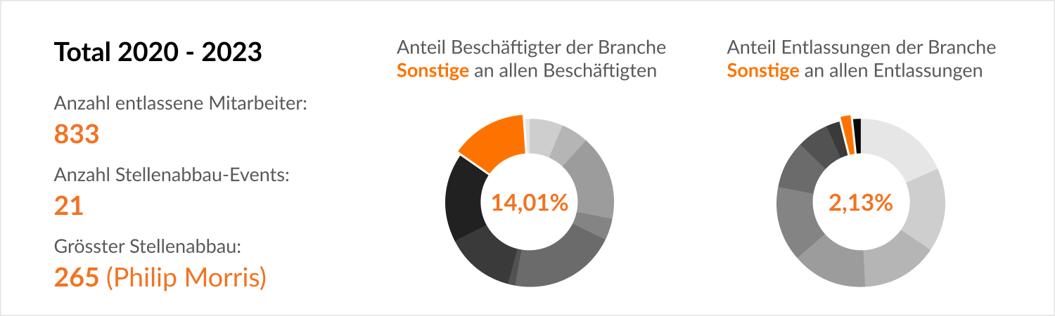 Branchen-Details (Beschäftigten & Entlassungen) - Sonstige