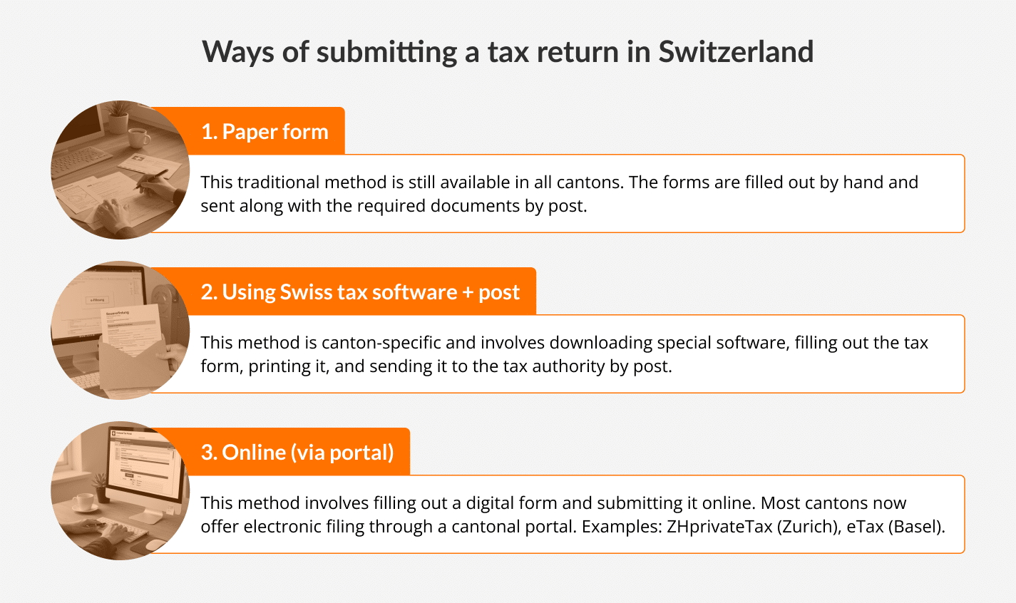 Filling out & filing your tax declaration