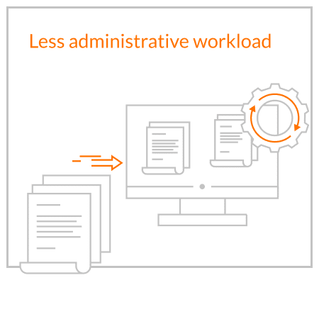 Less administrative workload Less administrative workload