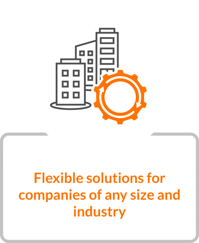 Flexible solutions for companies of any size and industry Flexible solutions for companies of any size and industry