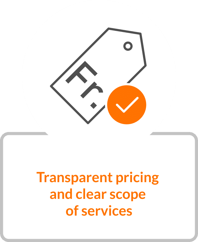 Transparent pricing and clear scope of services Transparent pricing and clear scope of services